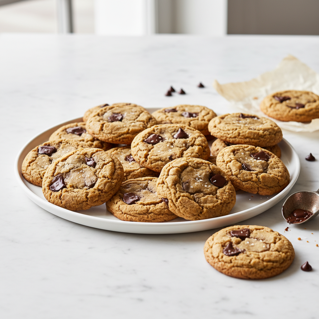 A dozen peanut butter chocolate chip cookies
